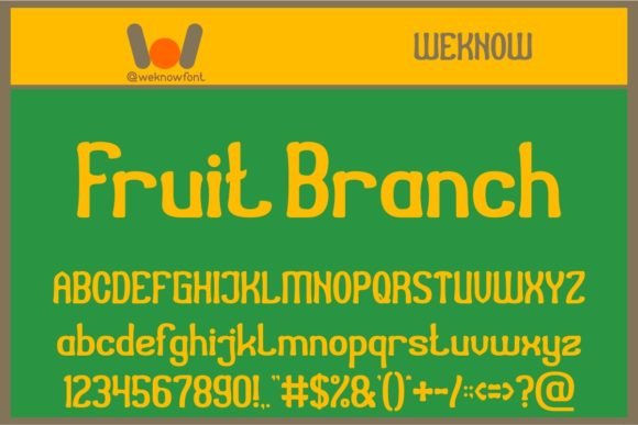 Fruit Branch: A Friendly Display Font for Editorial Design