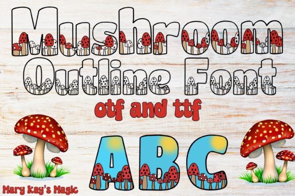 Mushroom Outline: A Playful Font for Creative Branding